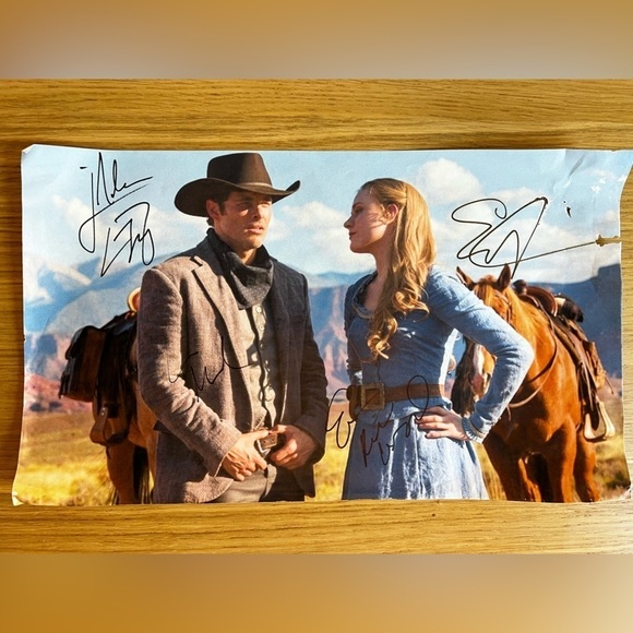 Other - Westworld Signed Cast Print HBO Series Autographs Evan Rachel Wood James Marsden